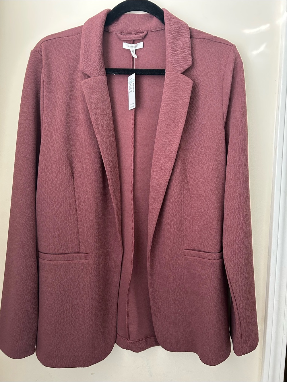 Maurices Open-Front Blazer Jacket in Dusty Rose